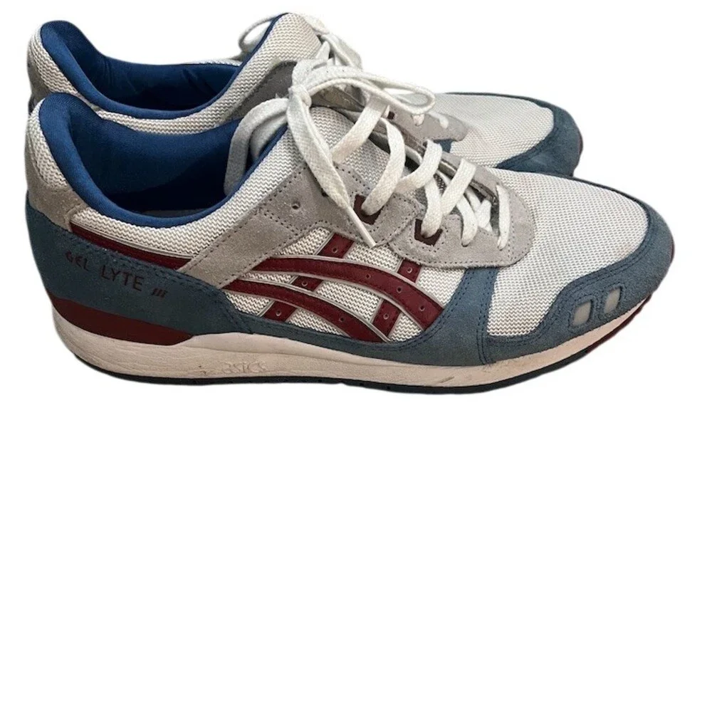 ASICS GEL-Lyte III OG Men's Sneakers Blue Azure/Beet Juice Size 10.5 No